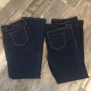 2 Pairs Old Navy 18 LONG PLUS Bootcut jeans
